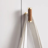 Brass & Leather Cabinet Pulls - Modern Closet/Cabinet Handles
