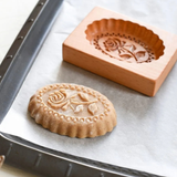 Wooden Cookie Mold - Rose