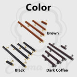 Brass & Leather Cabinet Pulls - Modern Closet/Cabinet Handles