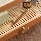 Brass & Leather Cabinet Pulls - Modern Closet/Cabinet Handles