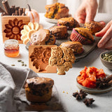 Wooden Cookie Mold - Flower Basket