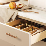 Brass & Leather Cabinet Pulls - Modern Closet/Cabinet Handles