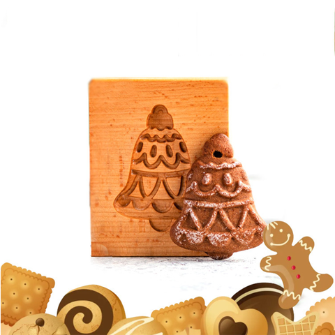 Wooden Cookie Mold - Bell