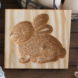 Wooden Cookie Mold -  Fluffy Rabbit