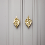 Cabinet Knobs - Closet Knobs - Leaf Brass Knobs - Cupboard Knobs - Kitchen Knobs - Dresser Knobs - Wardrobe Knobs - ER171B