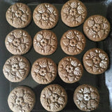 Wooden Cookie Mold - Raspberry
