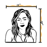 Hand Draw Wooden Portrait, Unique Gift