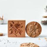 Wooden Cookie Mold -  Rose