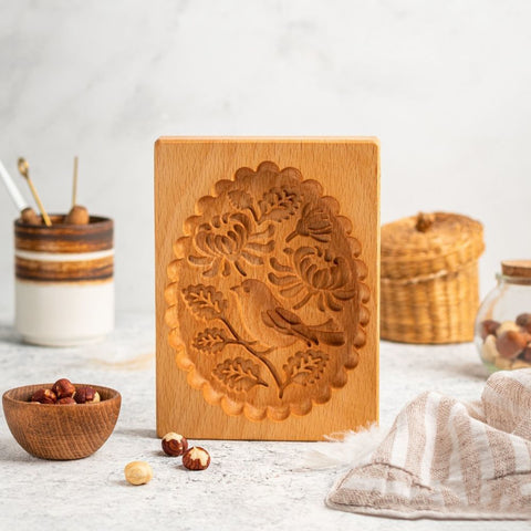 Wooden Cookie Mold -  Titmouse