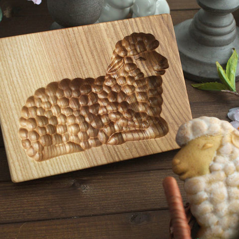 Wooden Cookie Mold -  Sheep