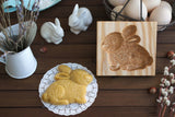 Wooden Cookie Mold -  Fluffy Rabbit