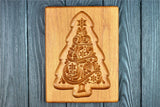 Wooden Cookie Mold -  Traditional Christmas Tree