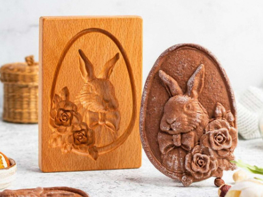 Wooden Cookie Mold - Rabbit
