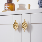 Cabinet Knobs - Closet Knobs - Leaf Brass Knobs - Cupboard Knobs - Kitchen Knobs - Dresser Knobs - Wardrobe Knobs - ER171B