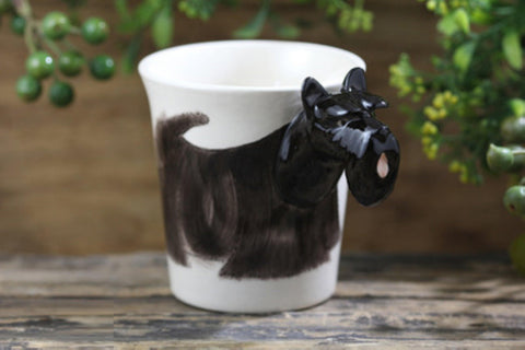 Scottish Terrier Dog 8 Ounce Ceramic Stoneware Hand-Painted Animal 3-Dimensional Coffee Mug - PonderMall-Hot Sale, Wholesale, On Sale, all presented by PonderMall