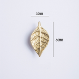 Cabinet Knobs - Closet Knobs - Leaf Brass Knobs - Cupboard Knobs - Kitchen Knobs - Dresser Knobs - Wardrobe Knobs - ER171B