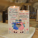 Painted Wood Candle Holders, To Sister