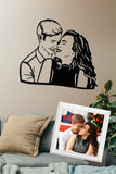 Personalized Wood Portrait, Anniversary Gift