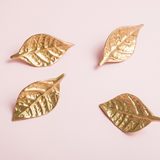 Cabinet Knobs - Closet Knobs - Leaf Brass Knobs - Cupboard Knobs - Kitchen Knobs - Dresser Knobs - Wardrobe Knobs - ER171B