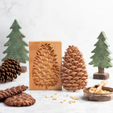 Wooden Cookie Mold -  Pine Cone