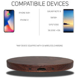 Qi Wireless Charger - Walnut Wood Wireless Charge Pad for Qi - PonderMall-Hot Sale, Wholesale, On Sale, all presented by PonderMall
