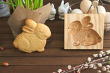 Wooden Cookie Mold -  Fluffy Rabbit