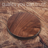Qi Wireless Charger - Walnut Wood Wireless Charge Pad for Qi - PonderMall-Hot Sale, Wholesale, On Sale, all presented by PonderMall