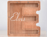 Personalized Piggy Bank, Laser Engraved - Oak