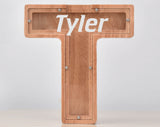 Personalized Piggy Bank, Laser Engraved - Oak