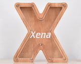 Personalized Piggy Bank, Laser Engraved - Oak